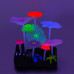 Флуоресцентная аквариумная декорация GLOXY 5 грибов и 4 листа лотоса (10х7, 5х11 см)