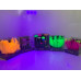 Флуоресцентная аквариумная декорация GLOXY Грибы (тип Н), 11х8х12см