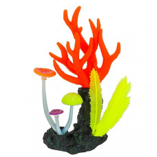 Флуоресцентная аквариумная декорация GLOXY Морские кораллы розовые 14х6,5х21 см