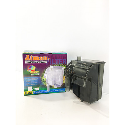 Фильтр рюкзачный Atman HF-0100, для аквариумов до 20 л, 190 л/ч, 3W (черный корпус)
